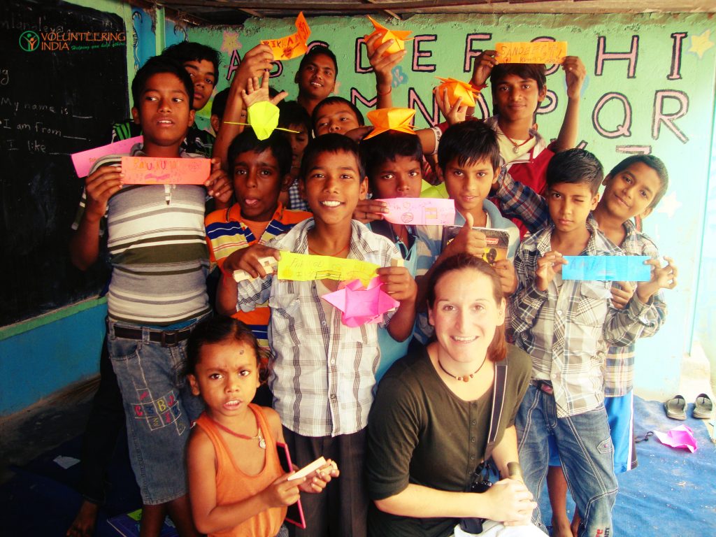 Childcare volunteering in India