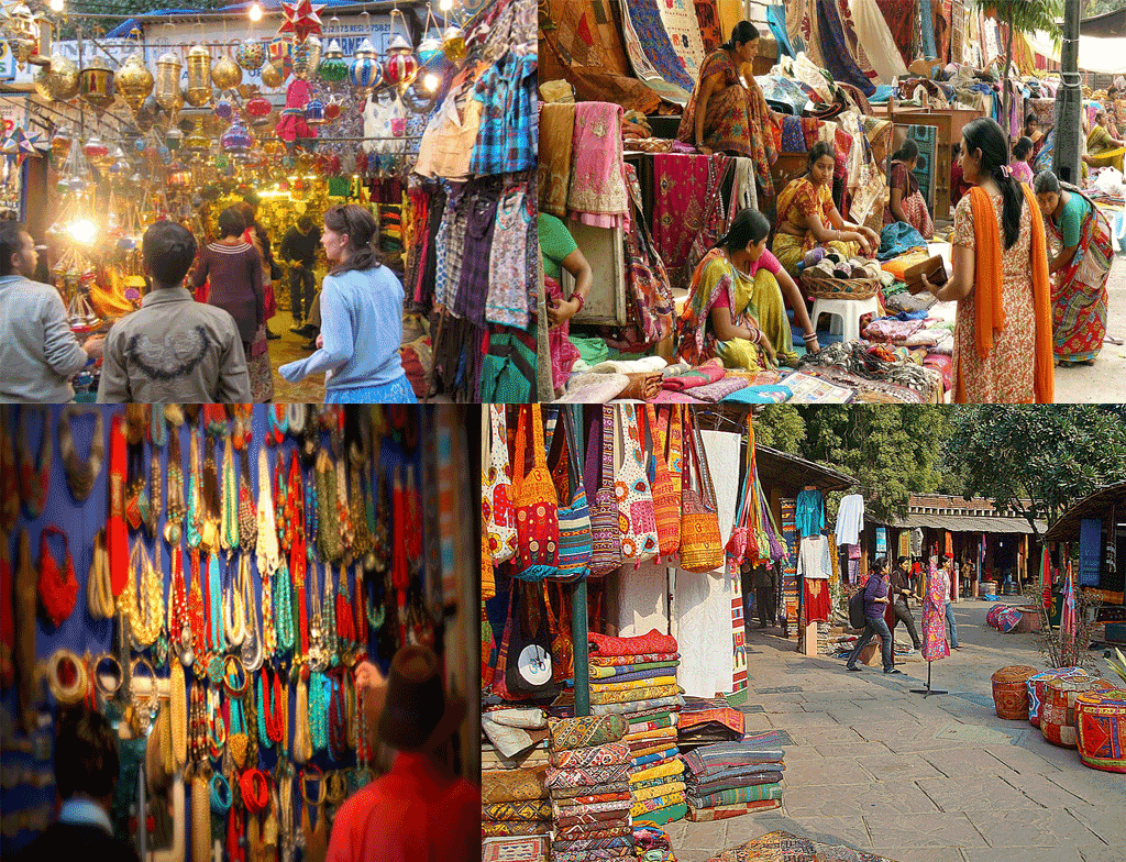 Shopping-in-Delhi,-India